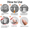 Stainless Steel DIY Nail Art Templates MRMJ-WH0092-083-4