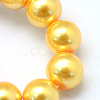 Baking Paint Pearlized Glass Pearl Round Bead Strands HY-Q003-4mm-56-3