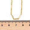 2MM Brass Textured Flat Bar Link Chains Necklaces for Men Women NJEW-L012-08G-5