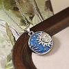 Brass with Enamel Pendant Necklaces LS-NJEW-Z088-04P-1