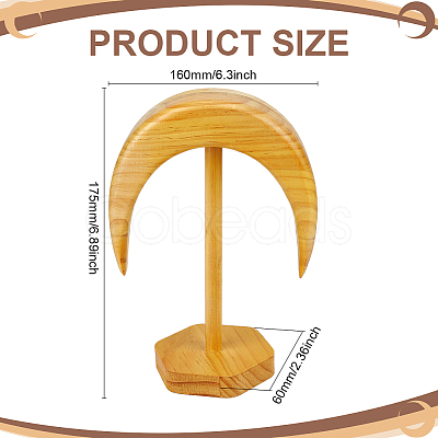 Wooden Hat Display Stand AJEW-WH0270-604-1