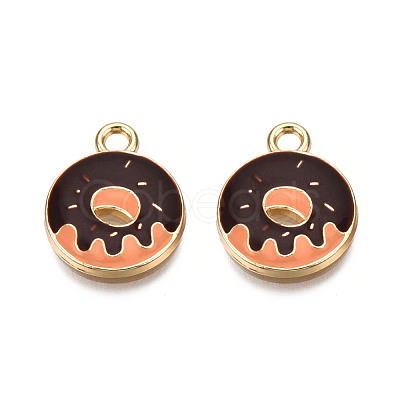 Eco-Friendly Zinc Alloy Pendants X-ENAM-R051-15-01G-NR-1