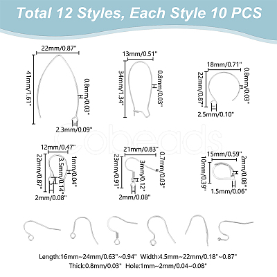 304 Stainless Steel Earring Hooks STAS-UN0001-33P-1