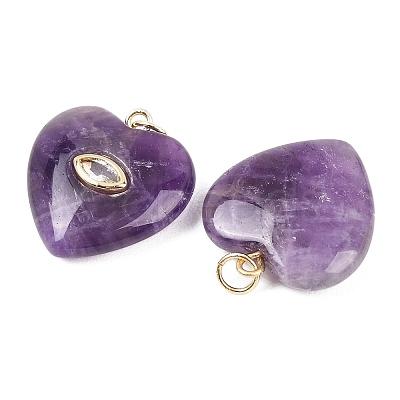 Natural Amethyst Pendants G-Z134-04E-1