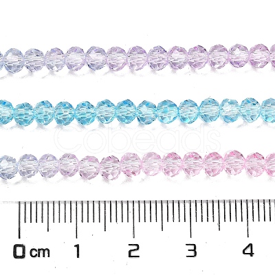 Transparent Painted Glass Beads Strands DGLA-A034-T3mm-A22-1