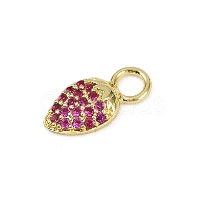 Brass Micro Pave Cubic Zirconia Pendants KK-M322-48G-02-1