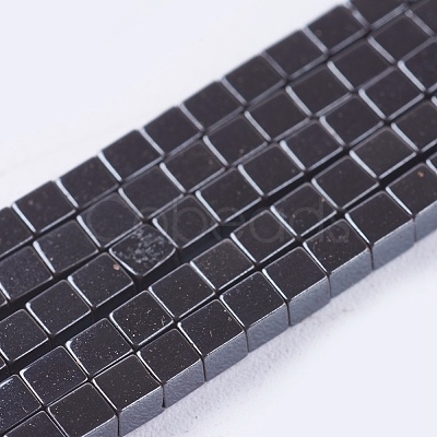 Electroplate Non-magnetic Synthetic Hematite Beads Strands G-J170A-2x2mm-03-1