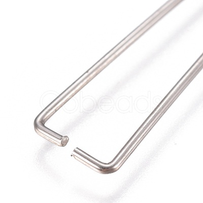 Tarnish Resistant 304 Stainless Steel Ice Pick Pinch Bails X-STAS-K189-A01-S-1