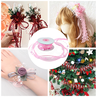 Polyester & Plastic Beads Ribbon OCOR-WH20012-61A-1