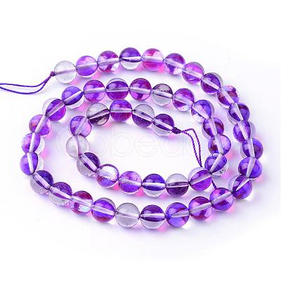 Synthetic Moonstone Beads Strands G-R375-10mm-B-1