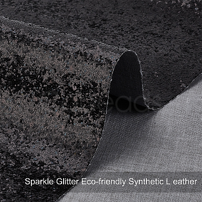 Paillette Imitation Leather Fabric DIY-WH0221-27A-1
