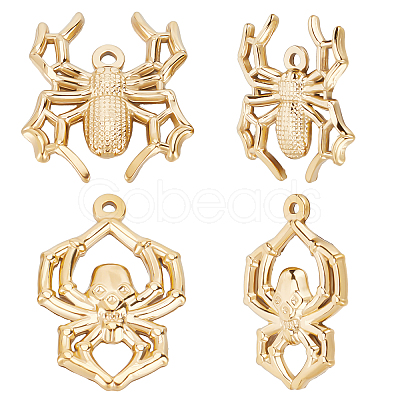 Beebeecraft 12Pcs 2 Style Halloween Theme 201 Stainless Steel Pendants STAS-BBC0002-02-1