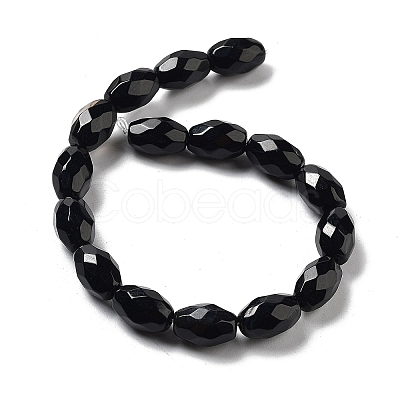Natural Black Onyx(Dyed & Heated) Beads Strands G-P520-C06-01-1