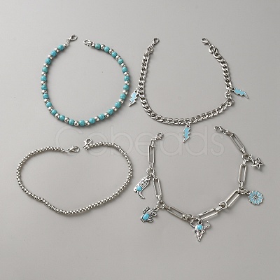 4Pcs Iron Hat Chain AJEW-SZC0020-01A-1