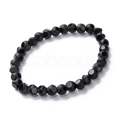 Frosted Glass Beads Stretch Bracelets BJEW-I296-01D-1