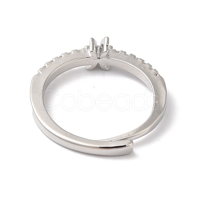 Rack Plating Brass Clear Cubic Zirconia Constellation Adjustable Rings for Women RJEW-S407-08P-04-1