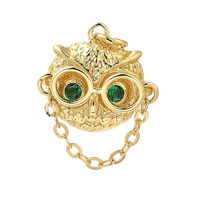 Brass Micro Pave Cubic Zirconia Pendants KK-A228-01G-1