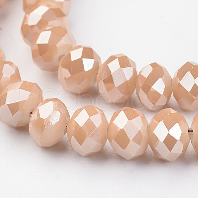 Electroplate Glass Beads Strands EGLA-P018-8mm-FR-A03-1