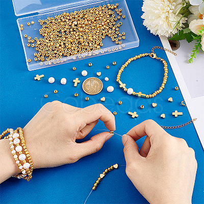 DIY Brass Beads Bracelet/Necklaces Making Kits DIY-PH0030-80-1