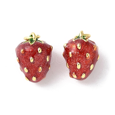 Brass Enamel Pendants KK-A252-38G-02-1