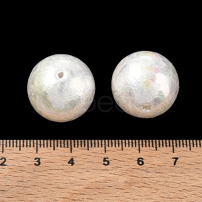 UV Plating Textured Transparent Acrylic Beads AC-CBAC6DF-02-1