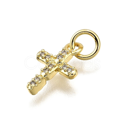 Brass Micro Pave Cubic Zirconia Pendants KK-Z100-39G-02-1