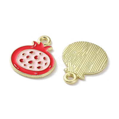 Fruit Alloy Enamel Charms PALLOY-S058-01LG-14-1