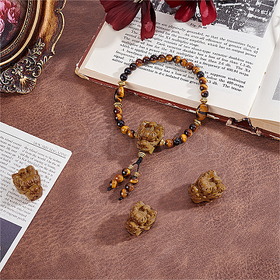 4Pcs Wood Beads WOOD-PH0003-90F-1