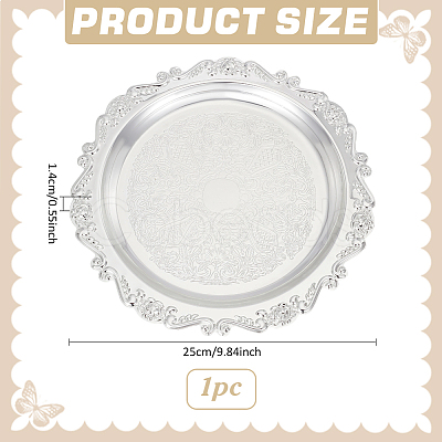 Round Iron Jewelry Plates DJEW-WH0007-93B-1