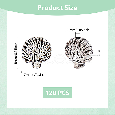 120Pcs Tibetan Style Alloy Beads FIND-HY0002-30-1