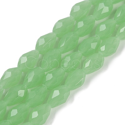 Electroplate Imitation Jade Glass Beads Strands EGLA-N013-J6mm-D04-1