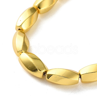 Electroplated Synthetic Non-magnetic Hematite Beads Strands G-P545-G03-8x16mm-1