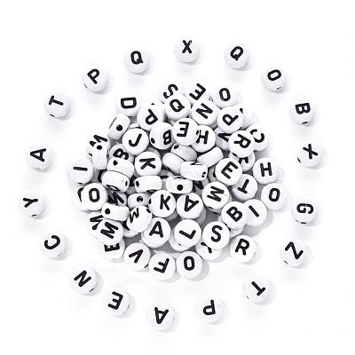 Craft White Acrylic Beads SACR-YW0001-08-1