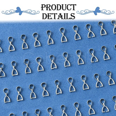50Pcs Brass Ice Pick Pinch Bails IFIN-FS0001-47B-1