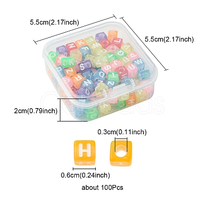 Transparent Acrylic Beads MACR-YW0002-29-1