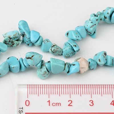 Dyed Natural White Jade Chip Beads X-G-R192-06-1