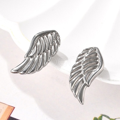 304 Stainless Steel Wing Clip-on Earrings EJEW-B116-04P-1