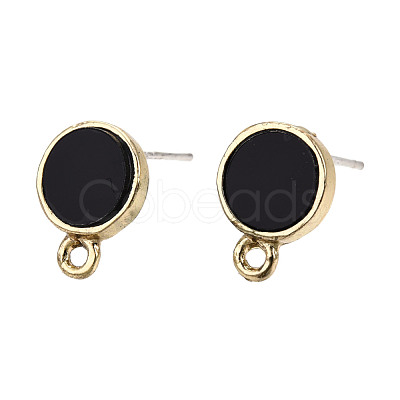 Alloy Stud Earring Findings PALLOY-T056-129A-01-1