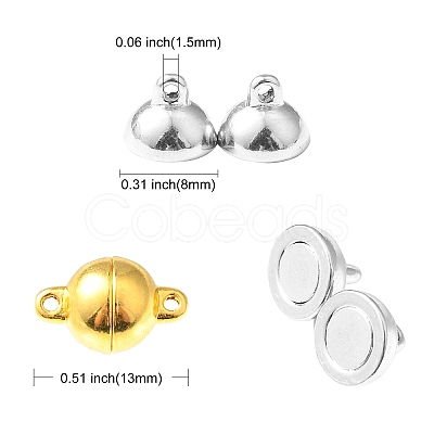 20 Sets 2 Colors Aolly Magnetic Clasps PALLOY-CJ0002-44-1