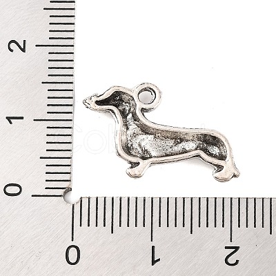 Tibetan Style Alloy Puppy Pendants TIBEP-20414-AS-NR-1