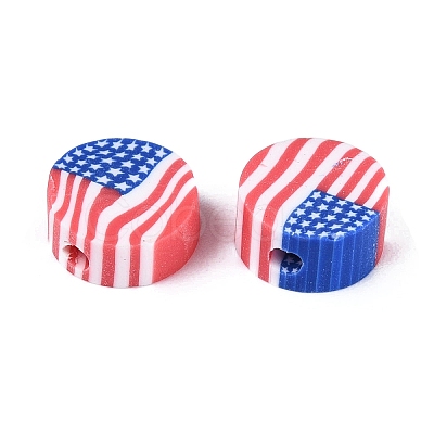 Independence Day Handmade Polymer Clay Beads CLAY-Q253-12B-1