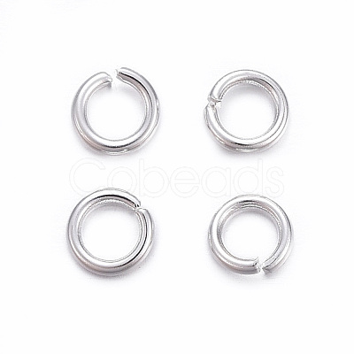 304 Stainless Steel Open Jump Rings X-STAS-E464-09J-S-1