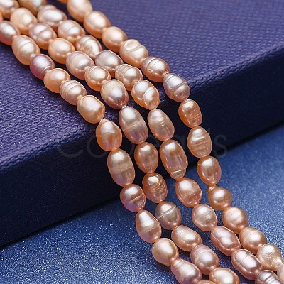 Natural Cultured Freshwater Pearl Beads Strands PEAR-P060-06A-1