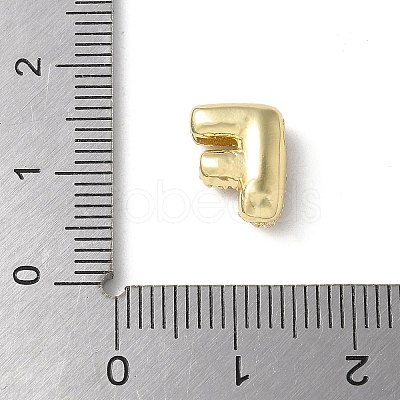 Brass Micro Pave Cubic Zirconia Beads KK-P290-61G-F-1