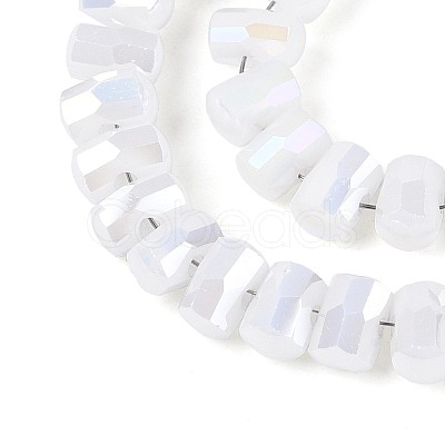 Electroplate Opaque Glass Beads Strands EGLA-N022-09A-C05-1