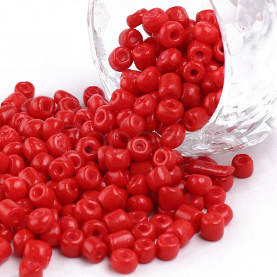 Baking Paint Glass Seed Beads SEED-US0003-4mm-K20-1