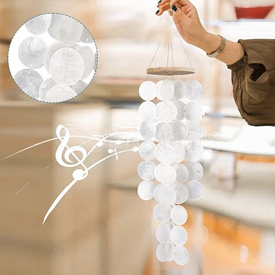 1Pc Natural Shell Wind Chimes AJEW-SP0002-44-1