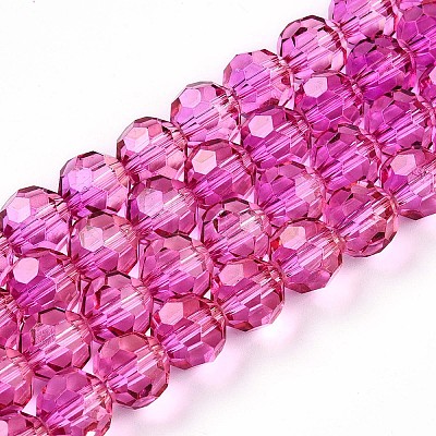 Baking Paint Transparent Glass Beads Strands DGLA-A035-T10mm-A03-1