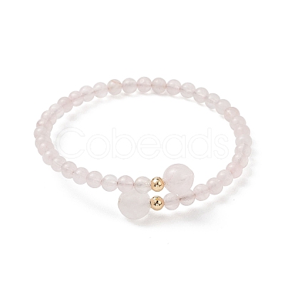 Natural Gemstone Beaded Cuff Bangles BJEW-JB13328-1