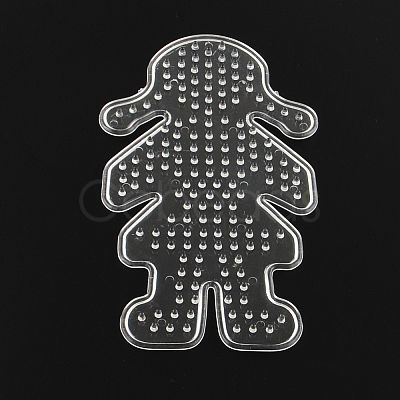 Little Girl ABC Plastic Pegboards used for 5x5mm DIY Fuse Beads X-DIY-Q009-21-1